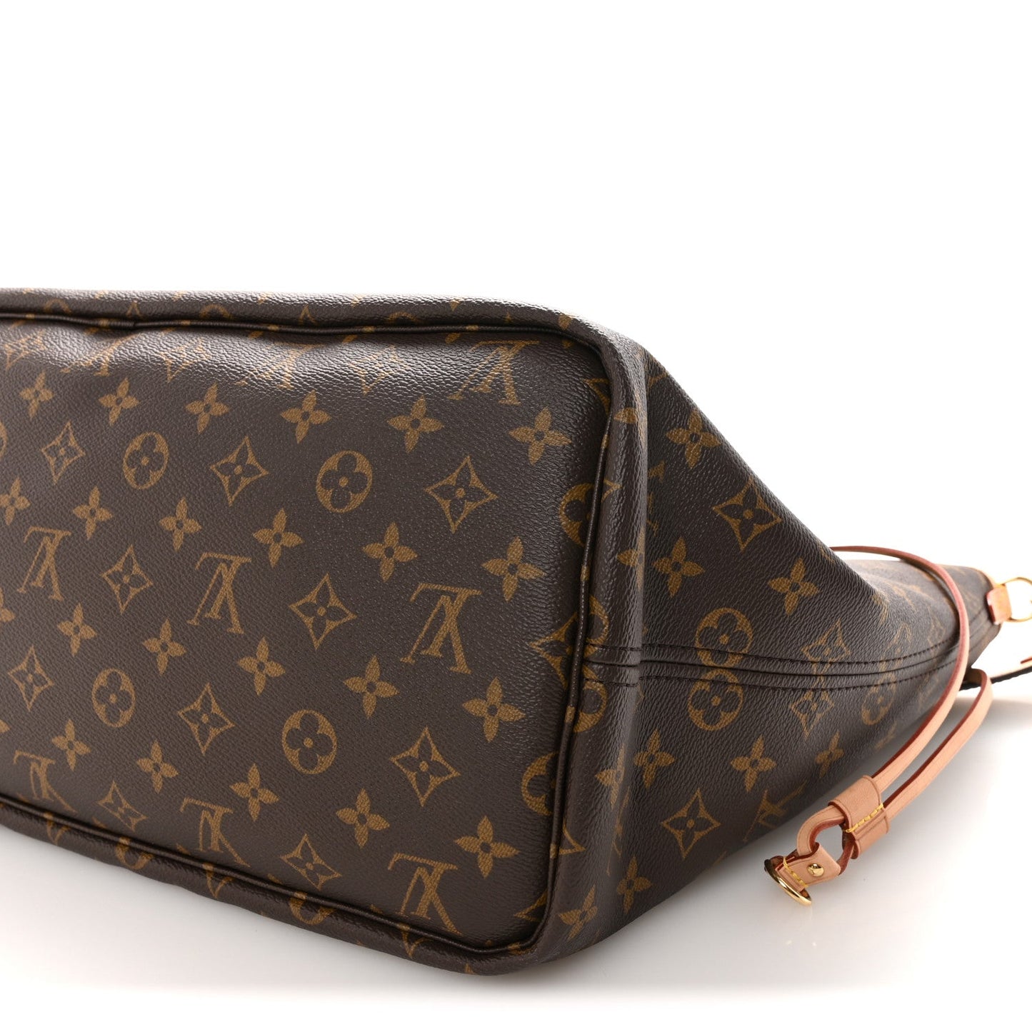 Monogram Stamped Inside Out Neverfull Bandouliere GM Beige