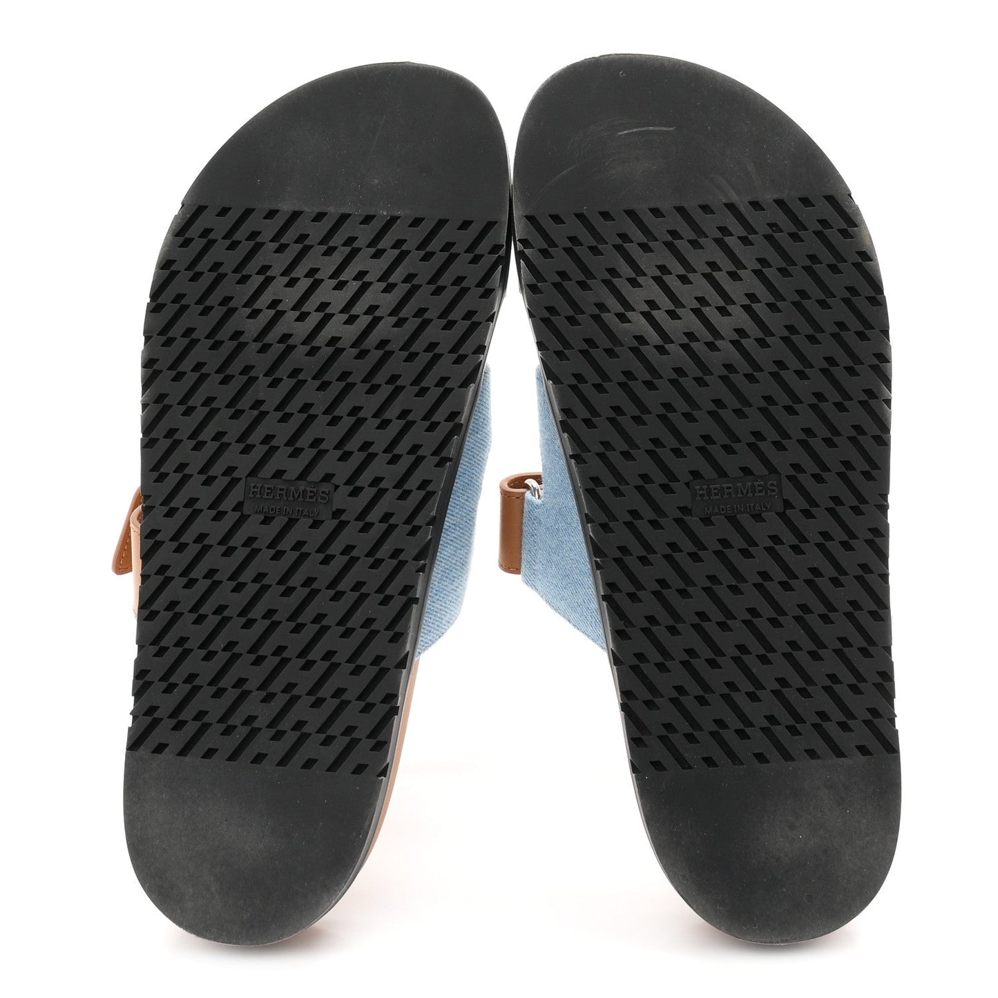 Denim Calfskin Womens Chypre Sandals 39 Bleu Clair Naturel