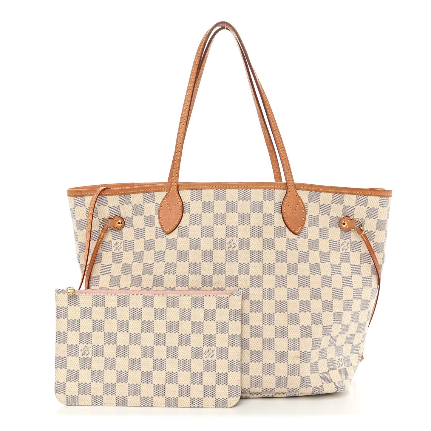 Damier Azur Neo Neverfull MM Rose Ballerine