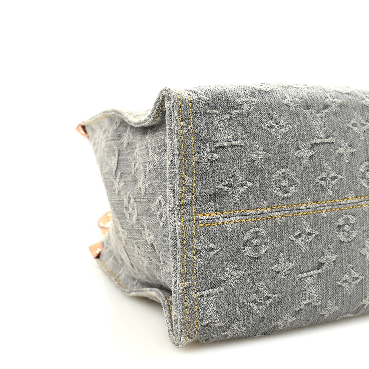 Monogram Denim Onthego MM Washed Gray