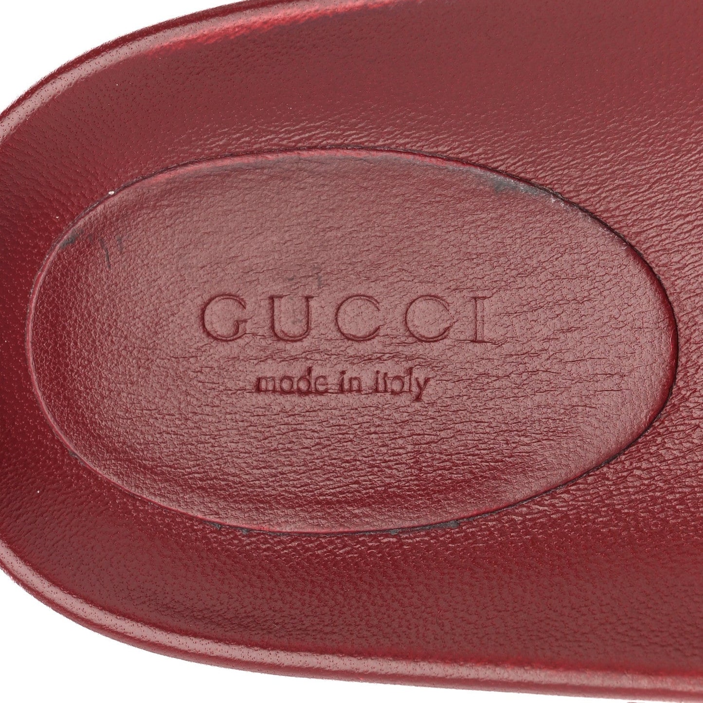 GG Supreme Monogram Womens Horsebit Slippers 41 Rosso Ancora