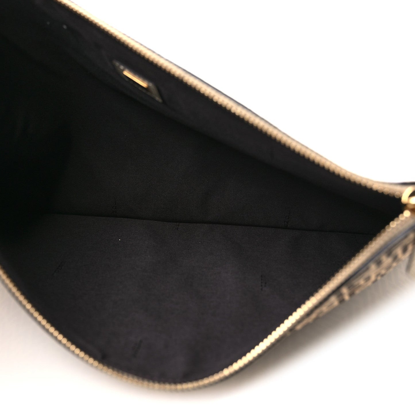 Suede Vitello Grace Micro FF Large Flat Pouch Nude Spring Maya