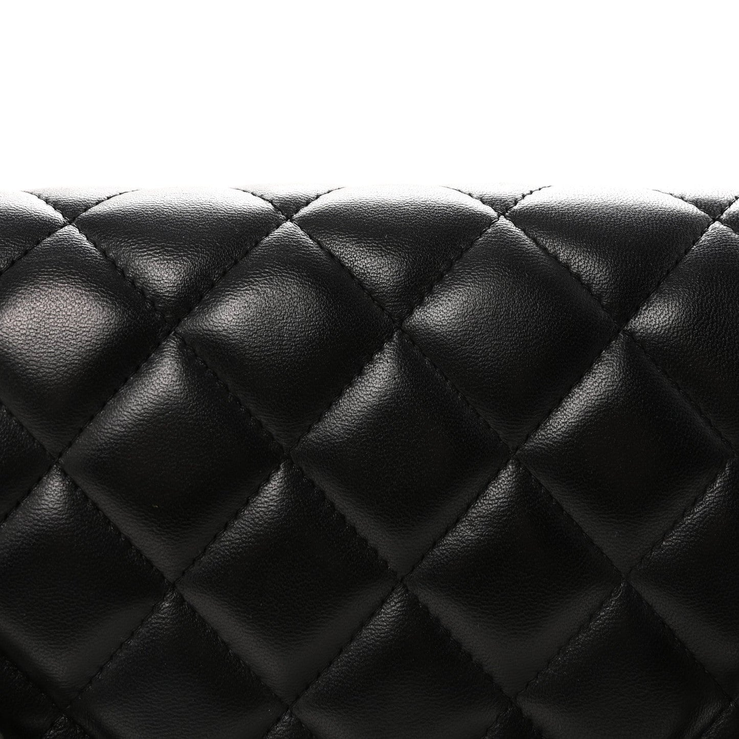 Lambskin Quilted Maxi Double Flap Black
