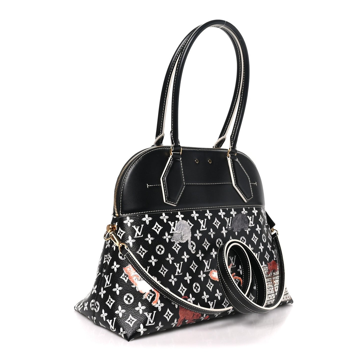 Calfskin Catogram Alma Souple MM Black