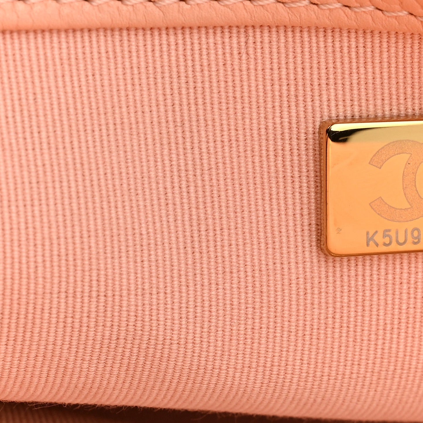 Caviar Chevron Quilted Medium Boy Flap Light Orange