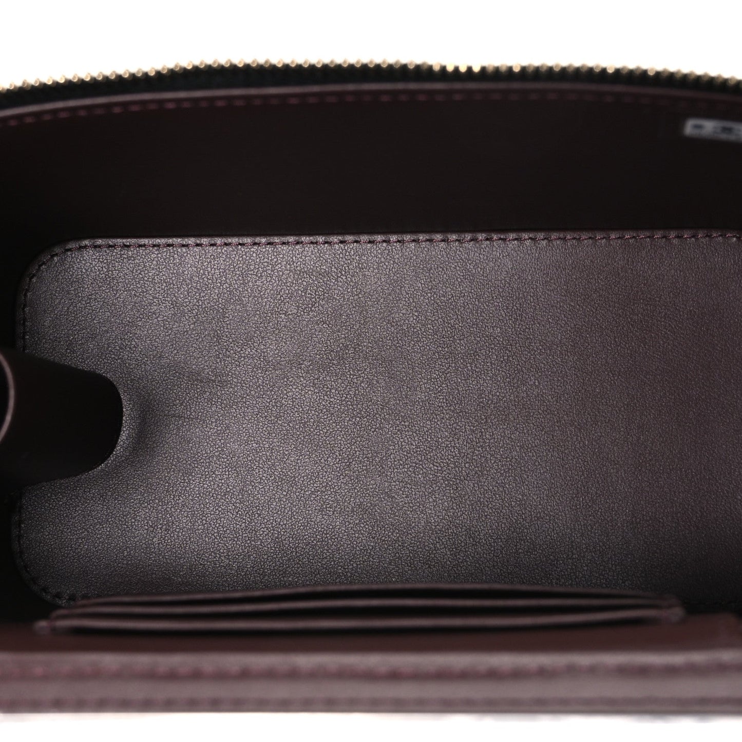 Caviar Quilted Small Vanity Case With Chain Black