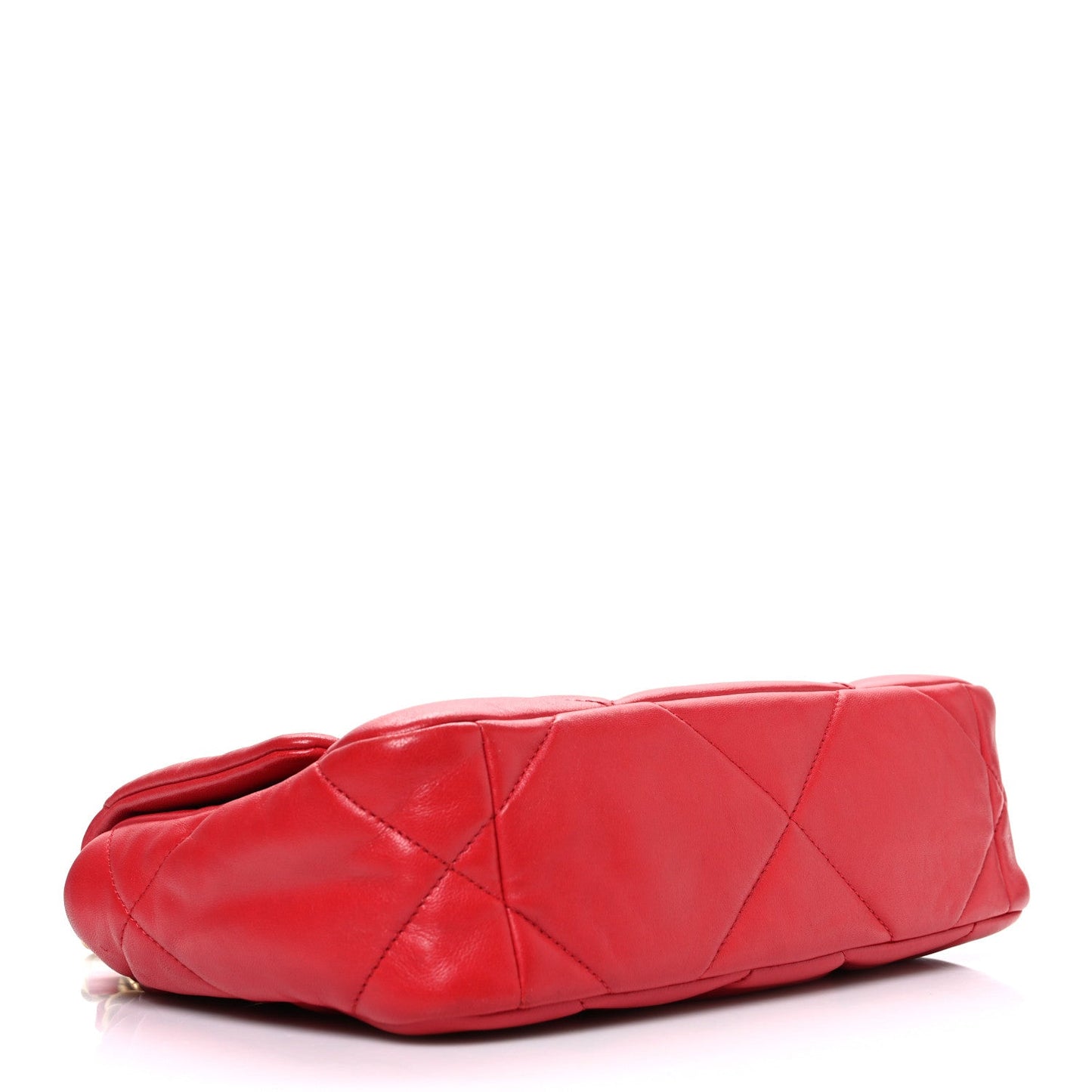 Lambskin Quilted Medium Chanel 19 Flap Red