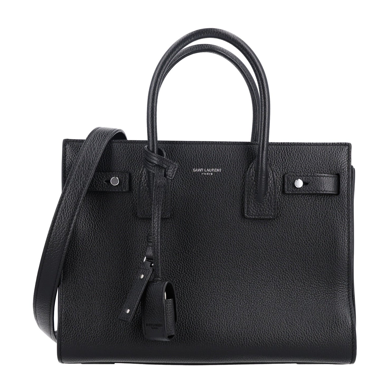 Grained Calfskin Baby Sac De Jour Souple Black