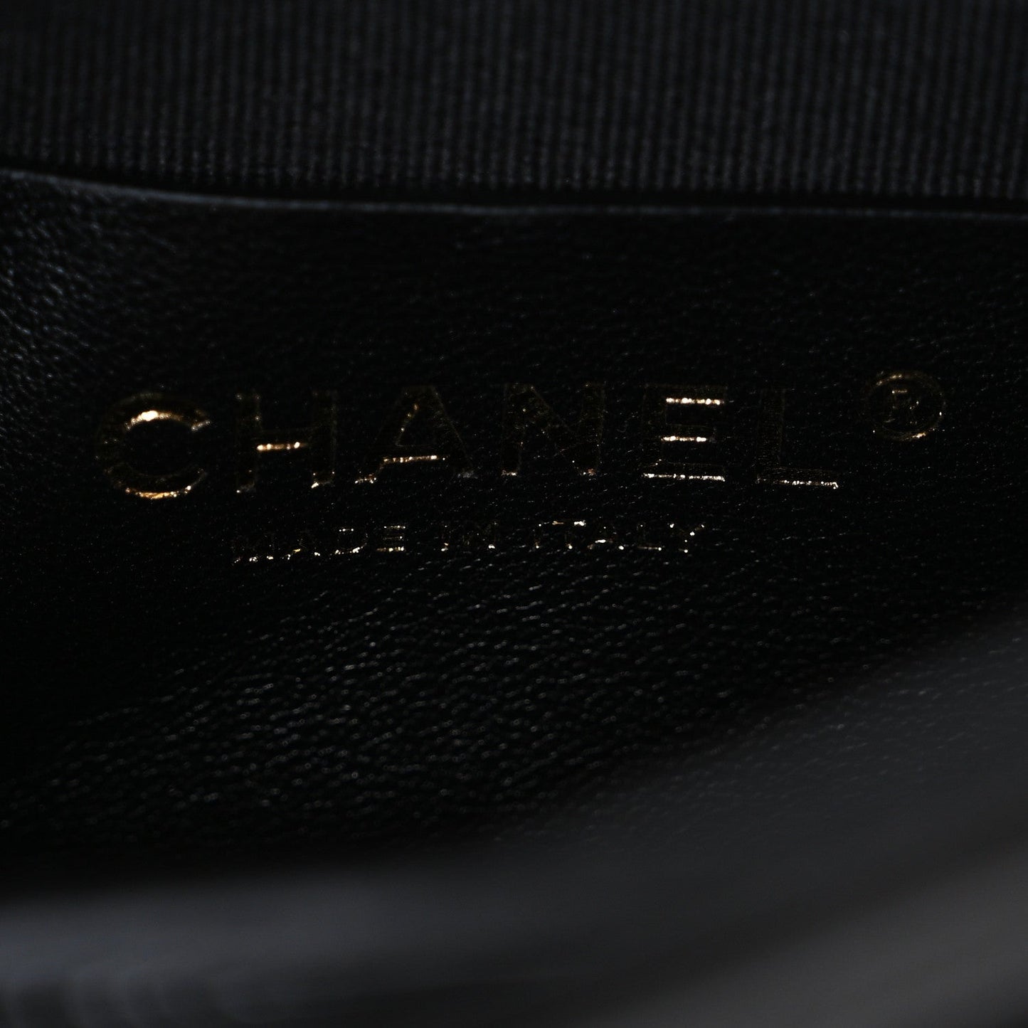 Patent Quilted Mini Graphic Catch Flap Black