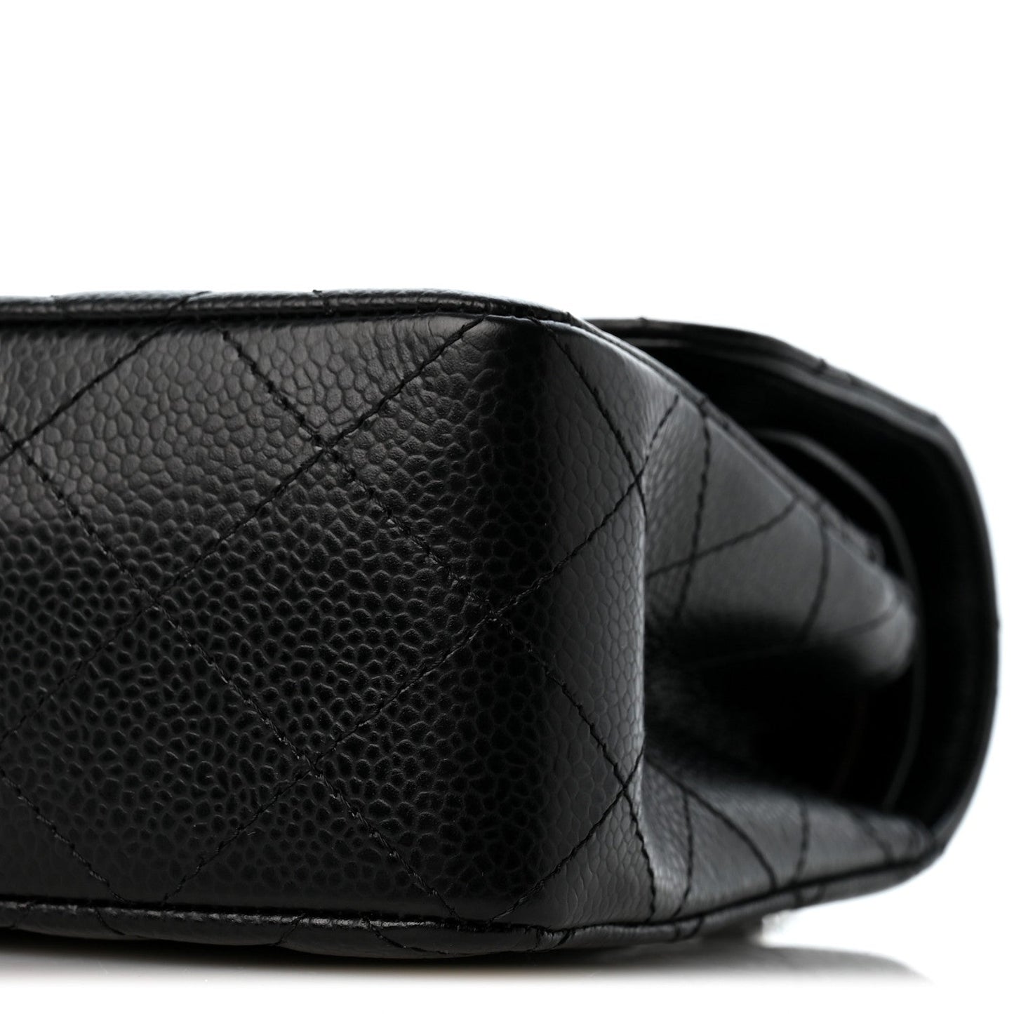 Caviar Quilted Small Double Flap Black