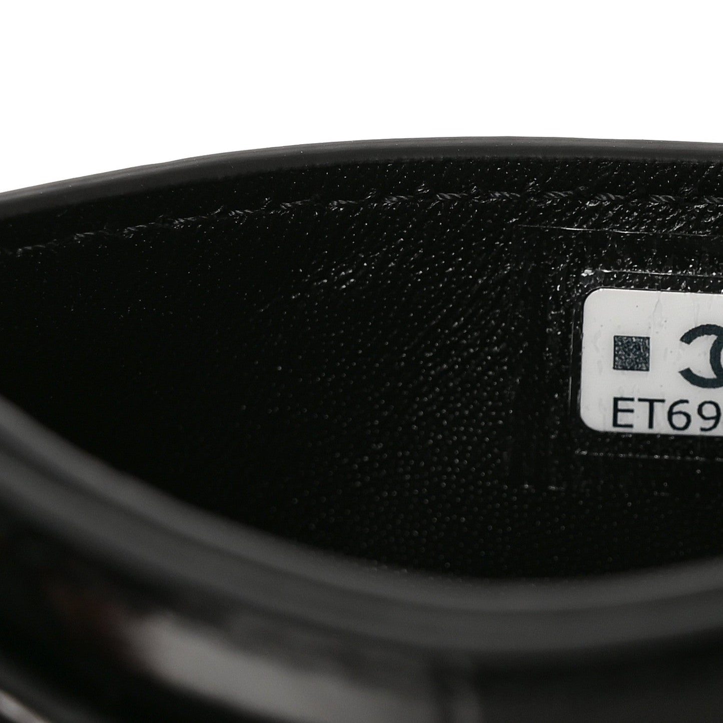 Calfskin Crocodile Embossed Crococo Card Holder Black