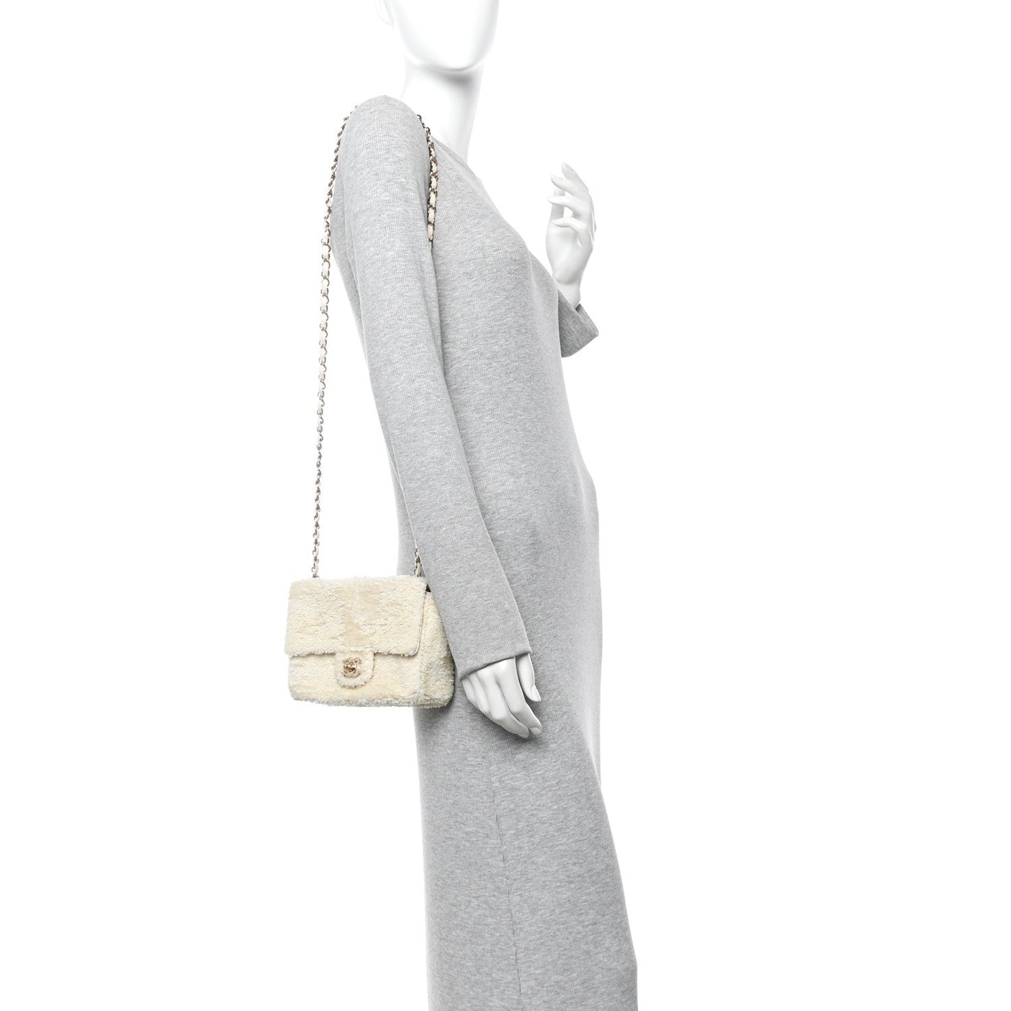 Sequin Small Single Flap White
