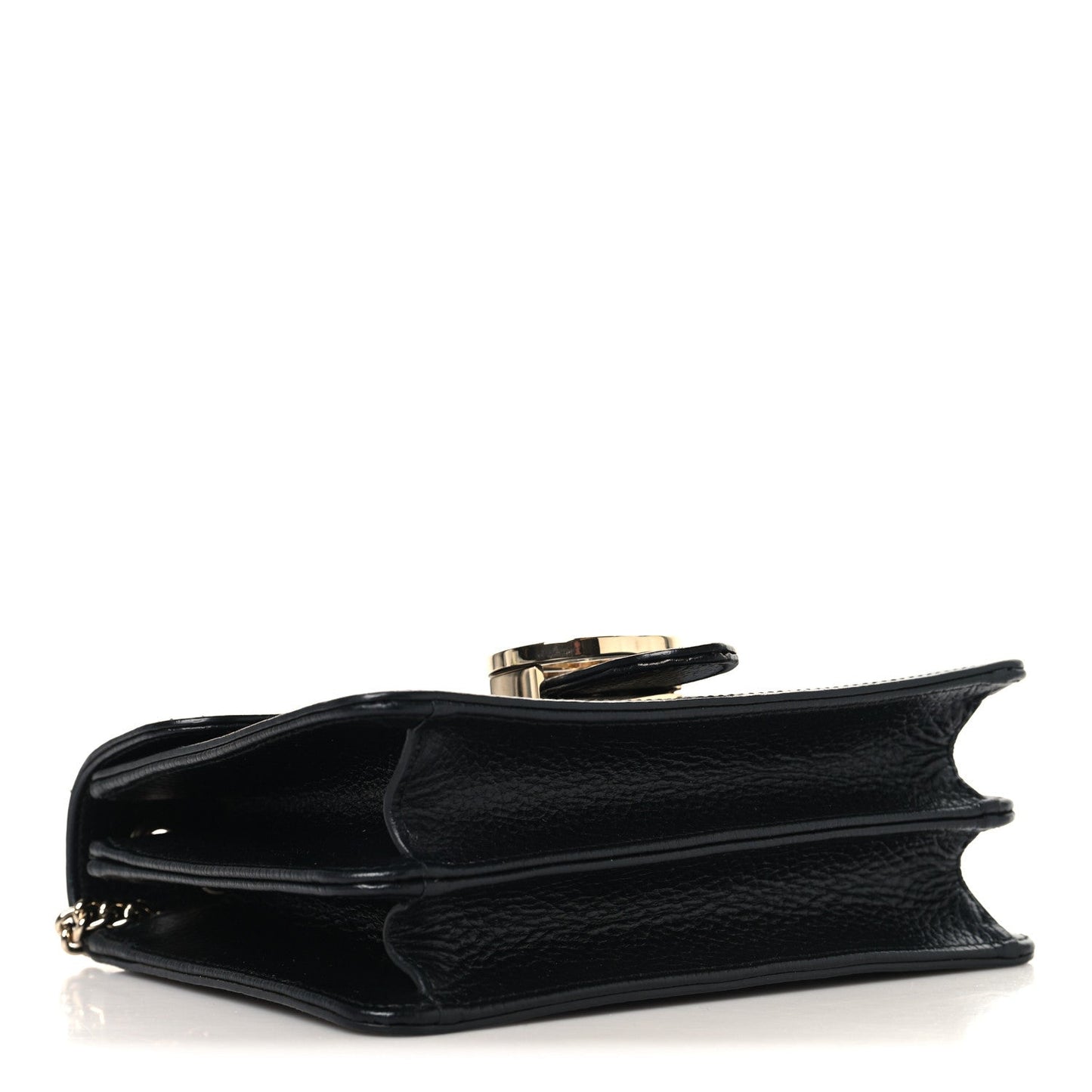 Dollar Calfskin Small Interlocking G Shoulder Bag Black