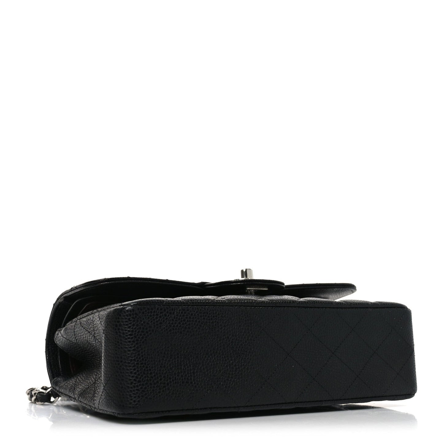 Caviar Quilted Small Double Flap Black