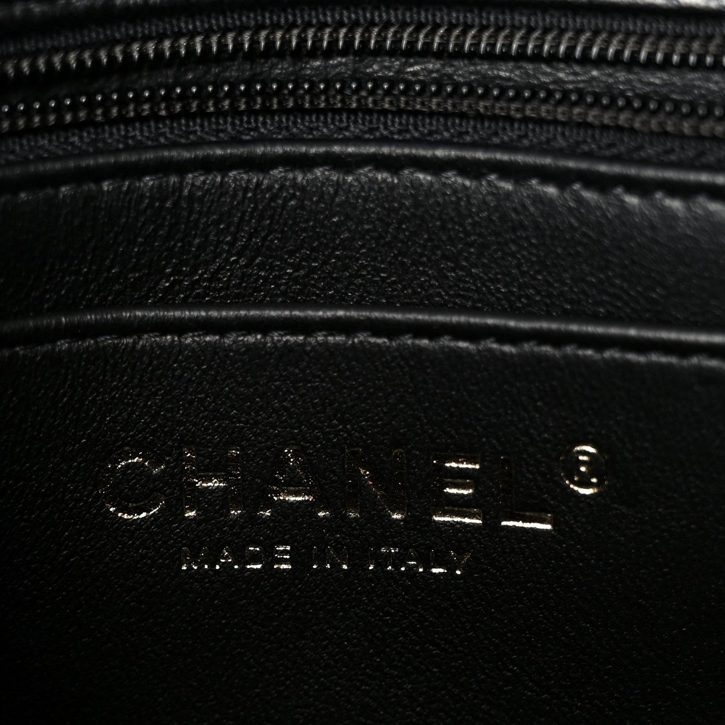 Lambskin Quilted Mini Square Flap Black