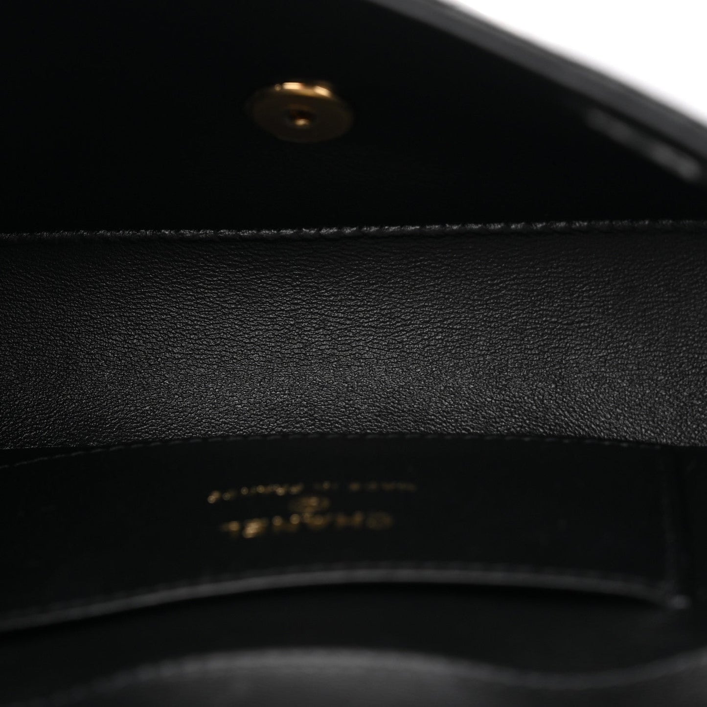 Lambskin Quilted Tab Mini Flap Black