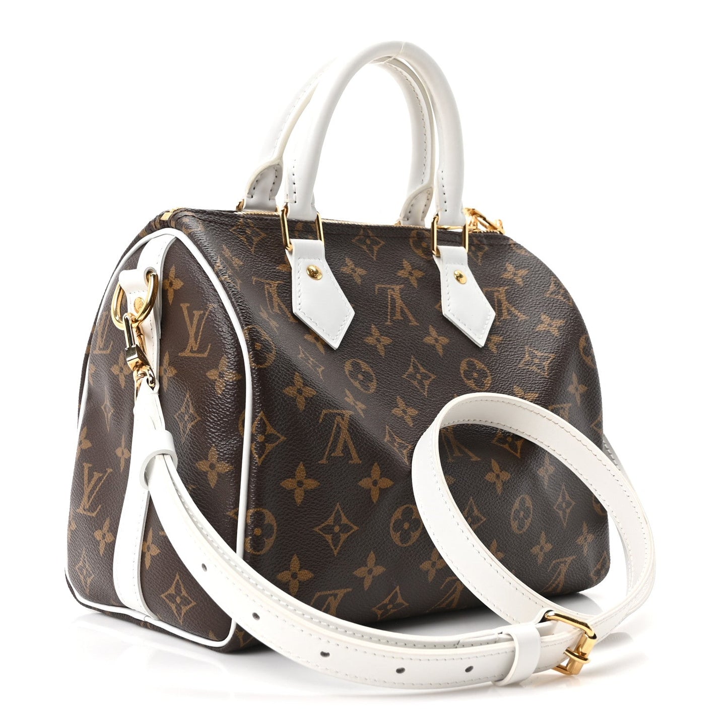Monogram LV Match Speedy Bandouliere 25 White