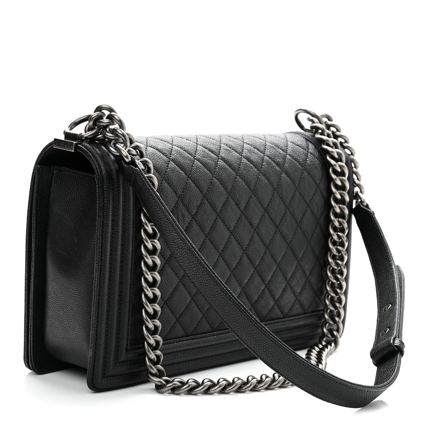 Caviar Quilted New Medium Boy Flap Black
