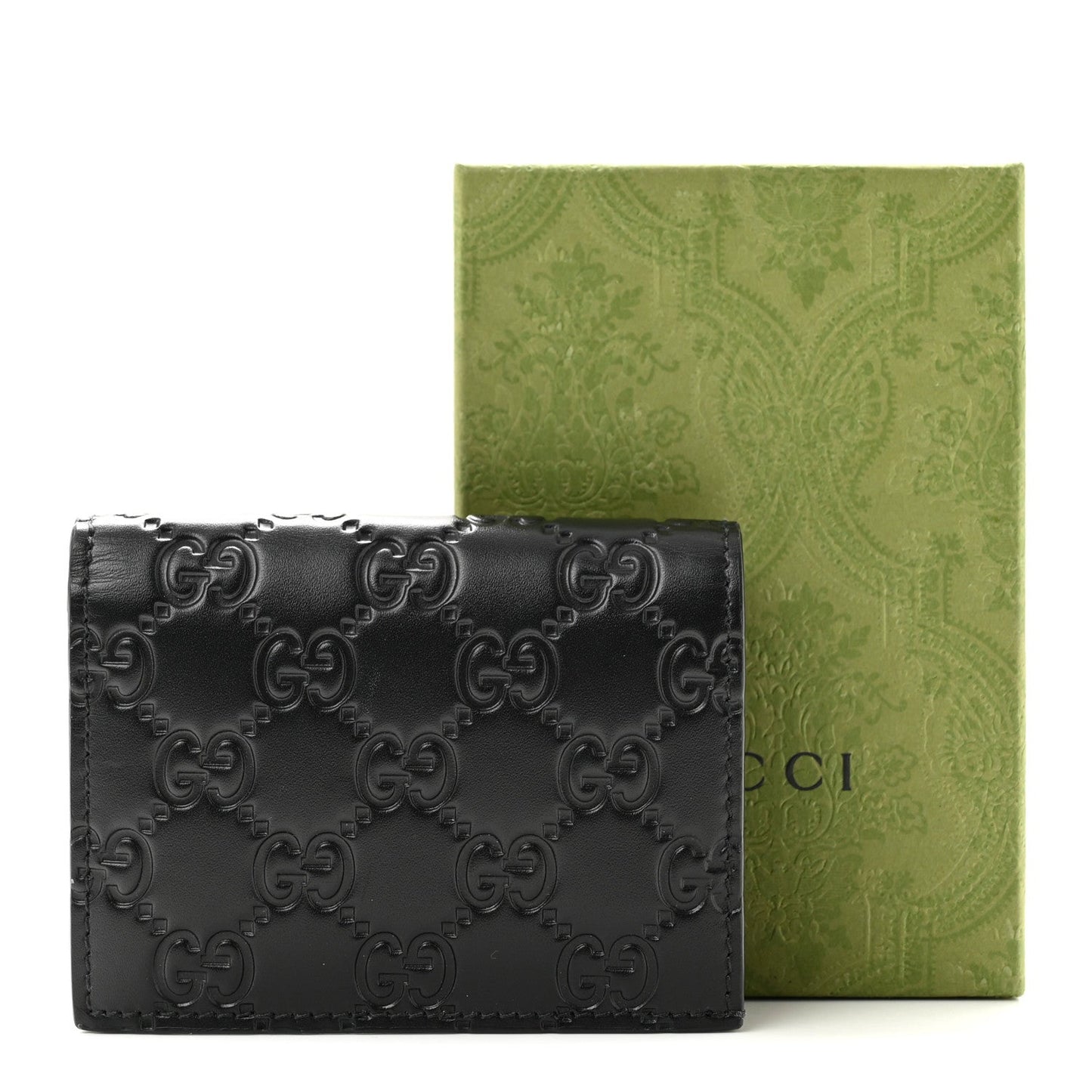 Guccissima Card Case Wallet Black