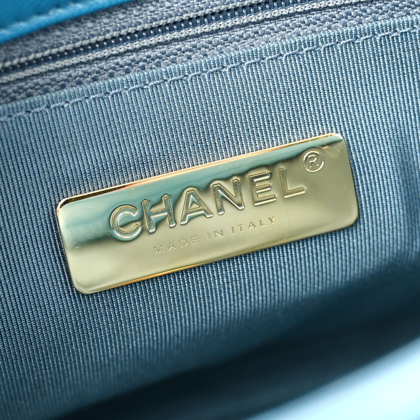 Goatskin Quilted Medium Chanel 19 Flap Turquoise