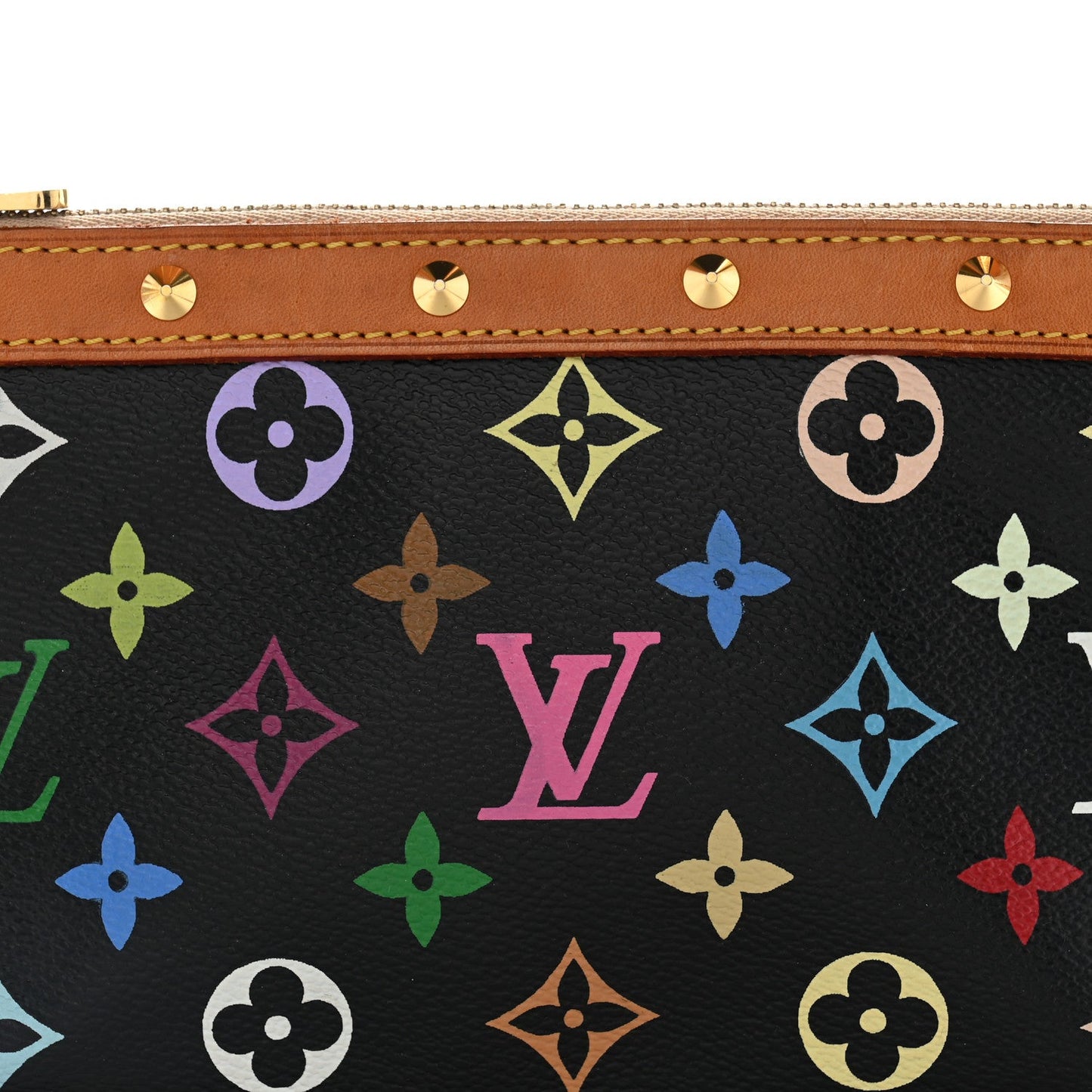 Monogram Multicolor Pochette Accessories Black