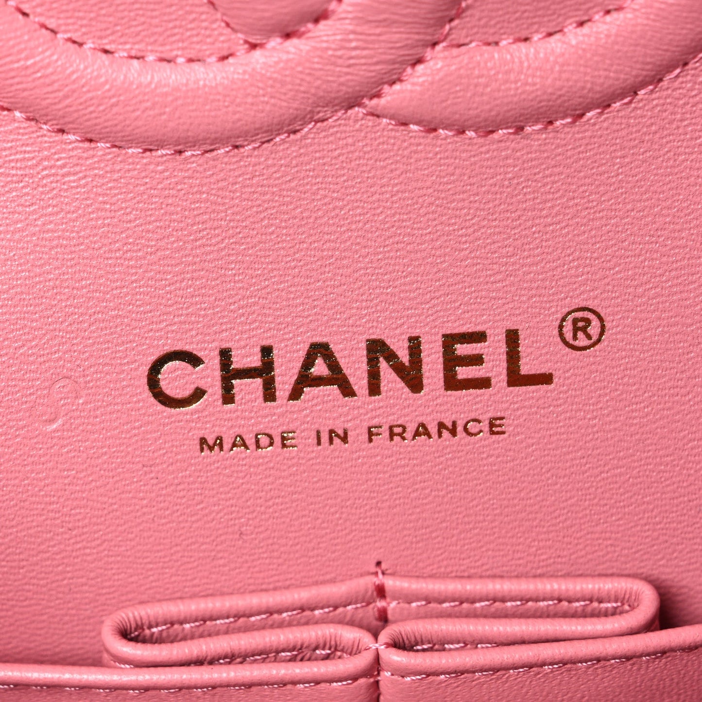 Iridescent Caviar Quilted Medium Double Flap Rose Pink