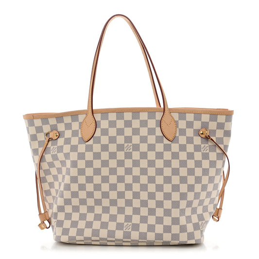 Damier Azur Neo Neverfull MM Rose Ballerine