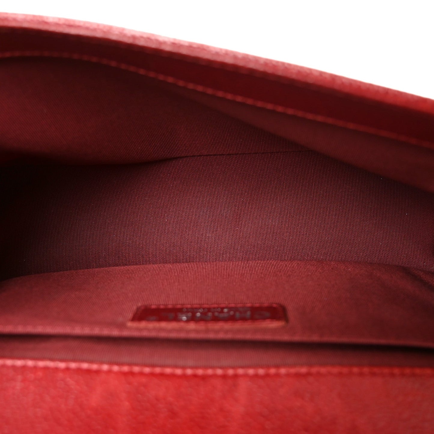 Caviar Quilted Medium Boy Flap Dark Red