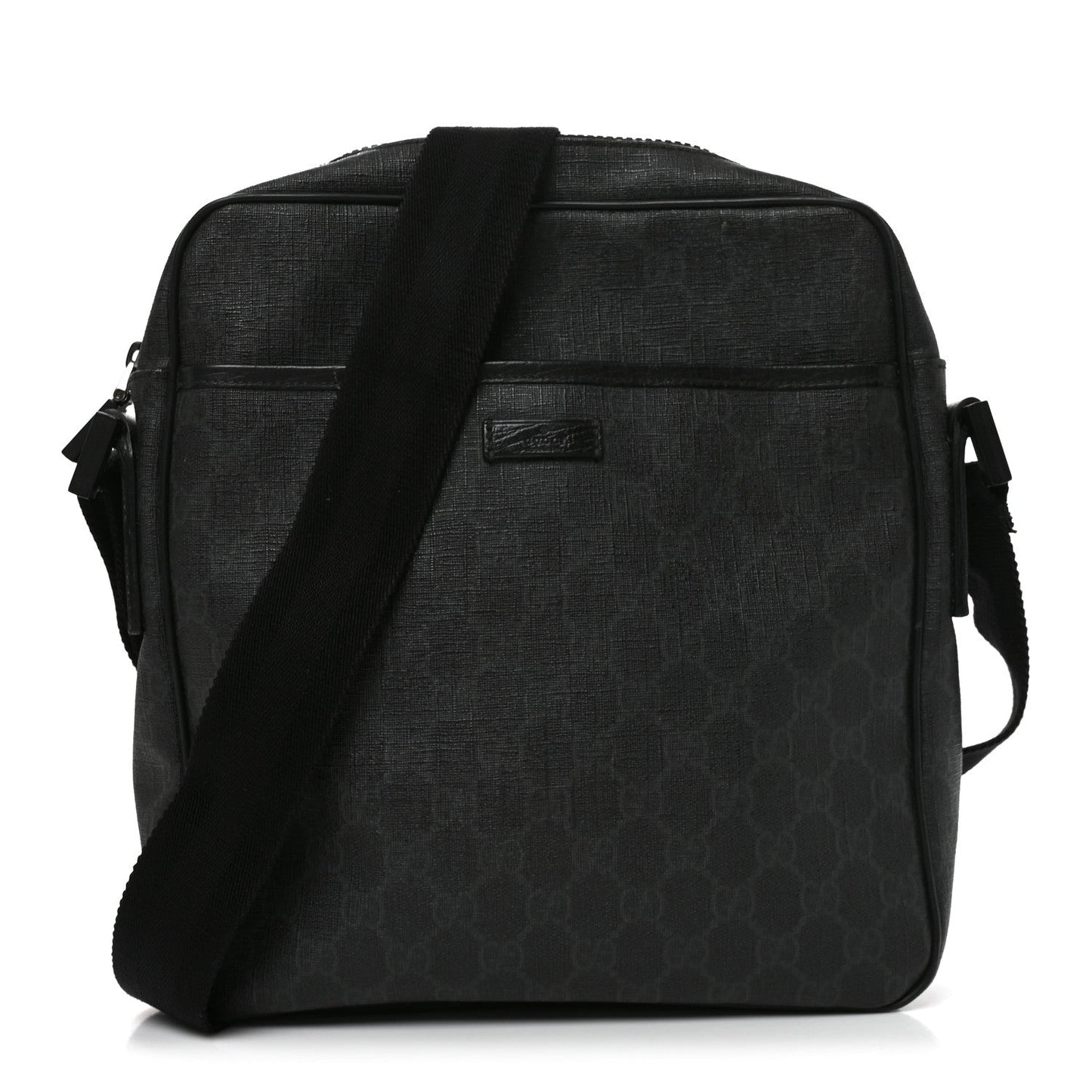 GG Supreme Monogram Messenger Bag Black Grey