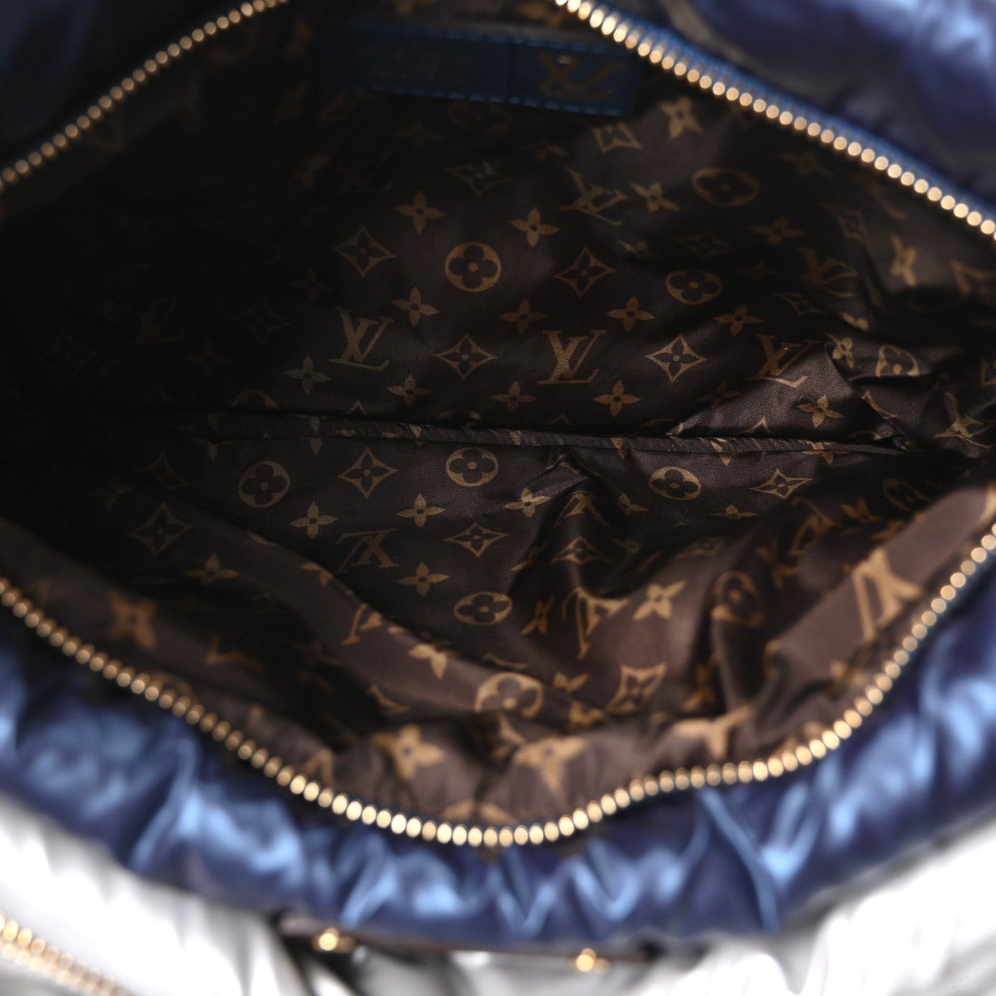Econyl Monogram Pillow Maxi Multi Pochette Accessories Navy Silver