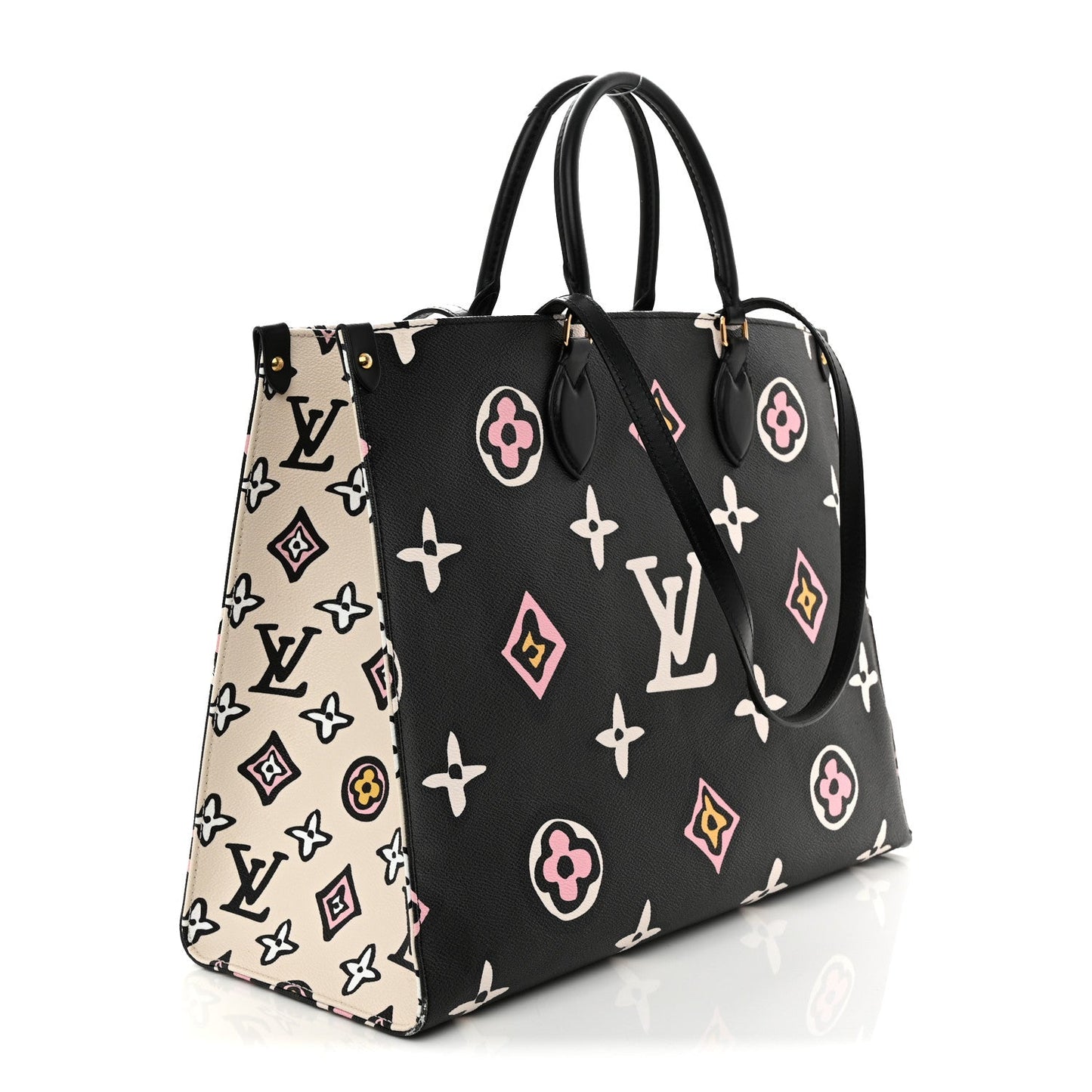 Monogram Giant Wild At Heart Onthego GM Black