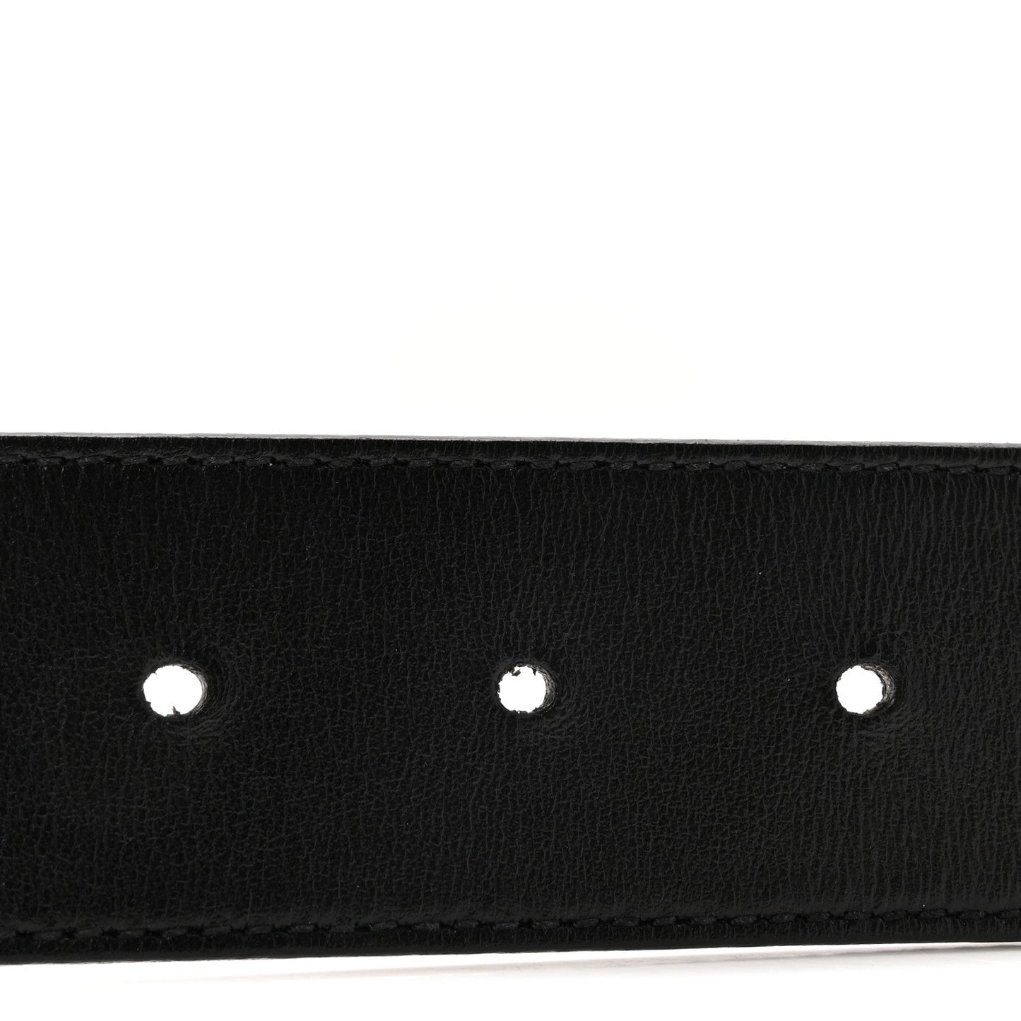 GG Supreme Monogram Plutone Calfskin Double G Reversible 37mm Belt 80 32 Beige Ebony New Acero
