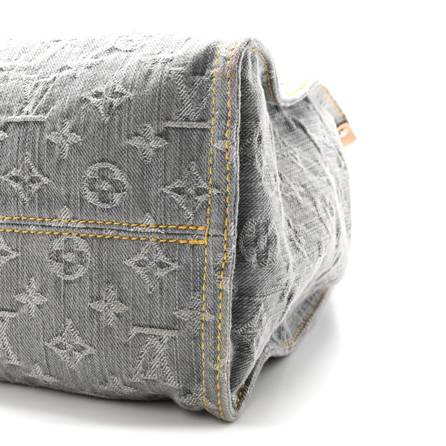 Monogram Denim Onthego MM Washed Grey