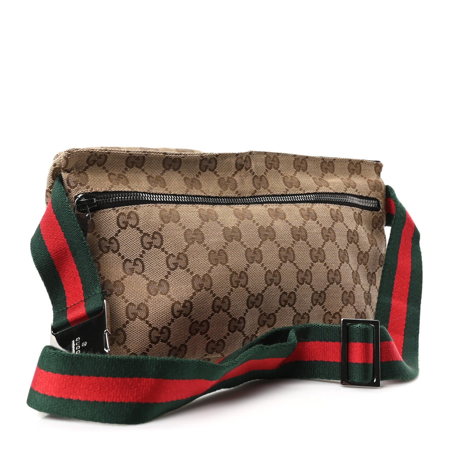 Monogram Web Belt Bag Dark Brown