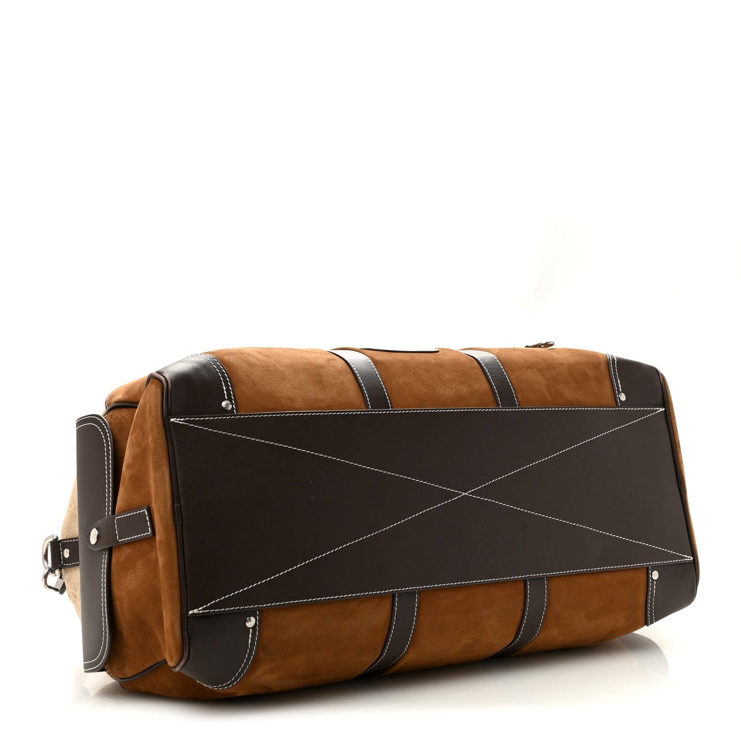 X NIGO Suede Monogram Keepall Bandouliere 50 Tan