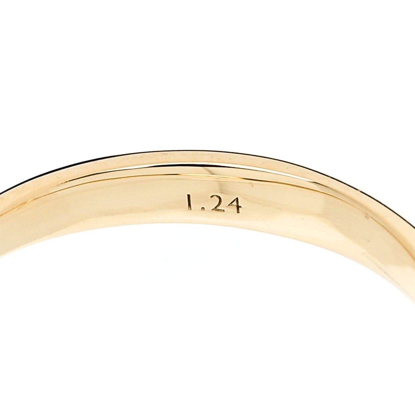 18K Yellow Gold Diamond 1.24ct Solitaire Engagement Ring 53 6.25