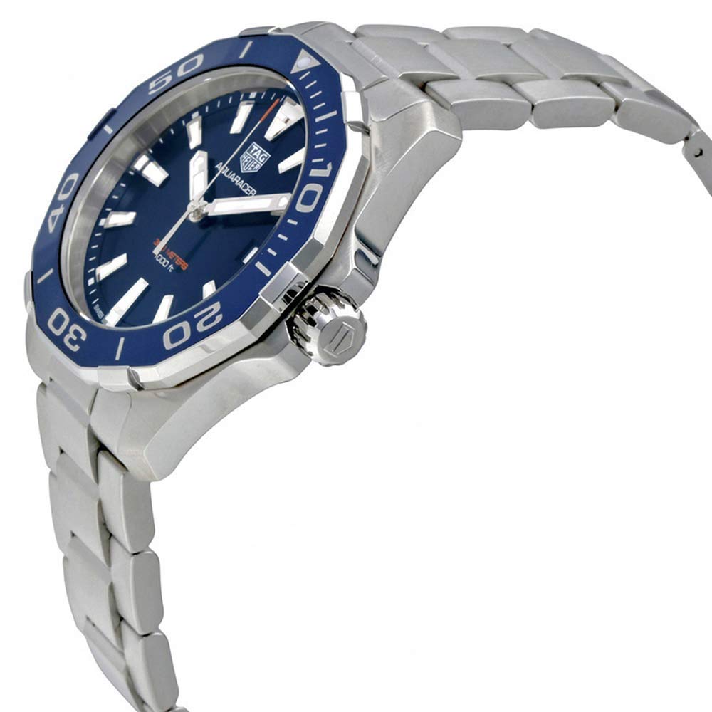 Tag Heuer Aquaracer Blue Dial Quartz Silver Steel Strap Watch for Men - WAY111C.BA0928