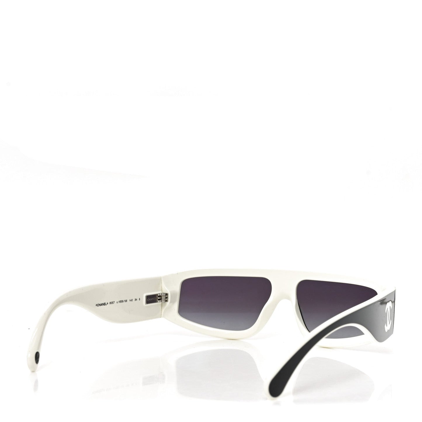 Acetate Cat Eye Sunglasses 6057 Black White Black White