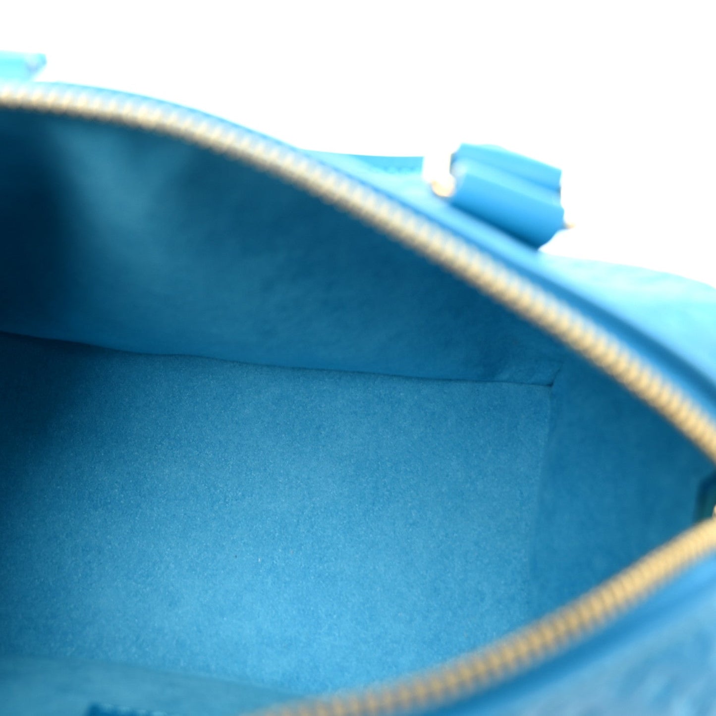 Calfskin Nanogram Embossed Speedy Bandouliere 20 Blue