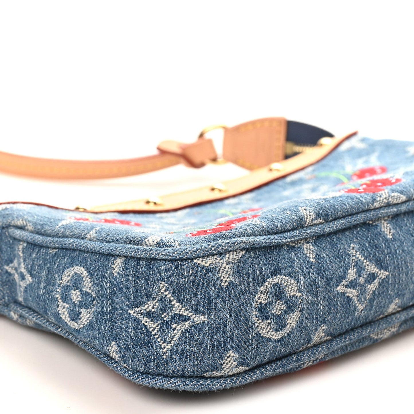 LV X TM Monogram Denim Cerises Pochette Accessories Blue