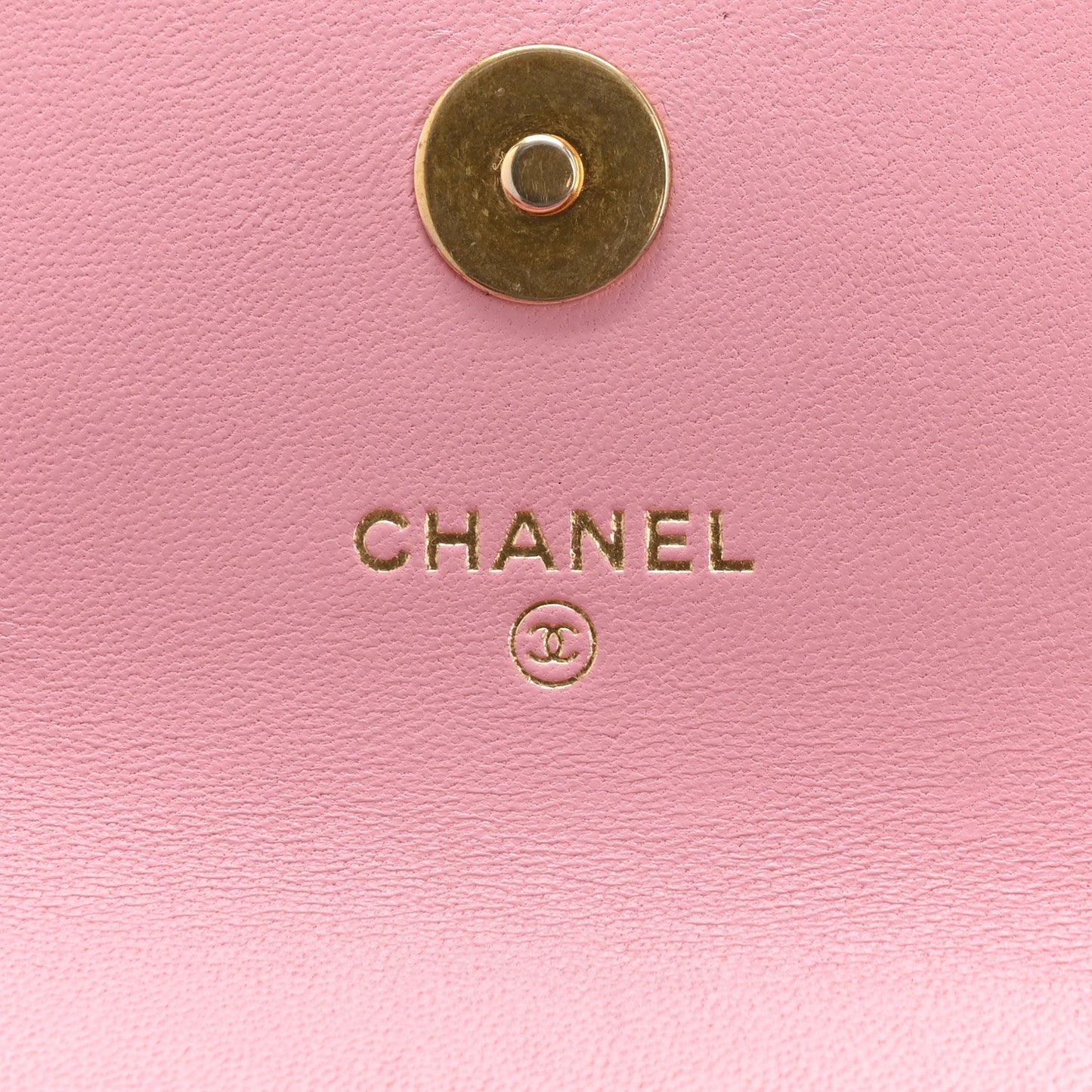 Lambskin Quilted Pick Me Up Mini Wallet On Chain Light Pink