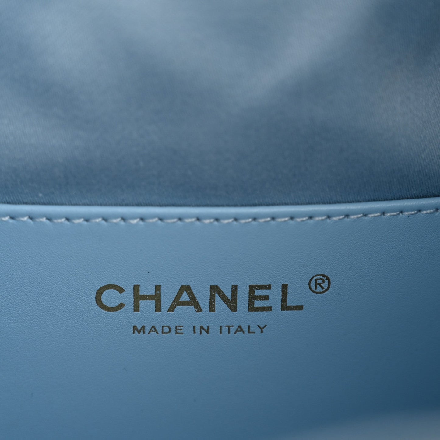 Washed Denim Quilted Small Chanel 25 Handbag Blue