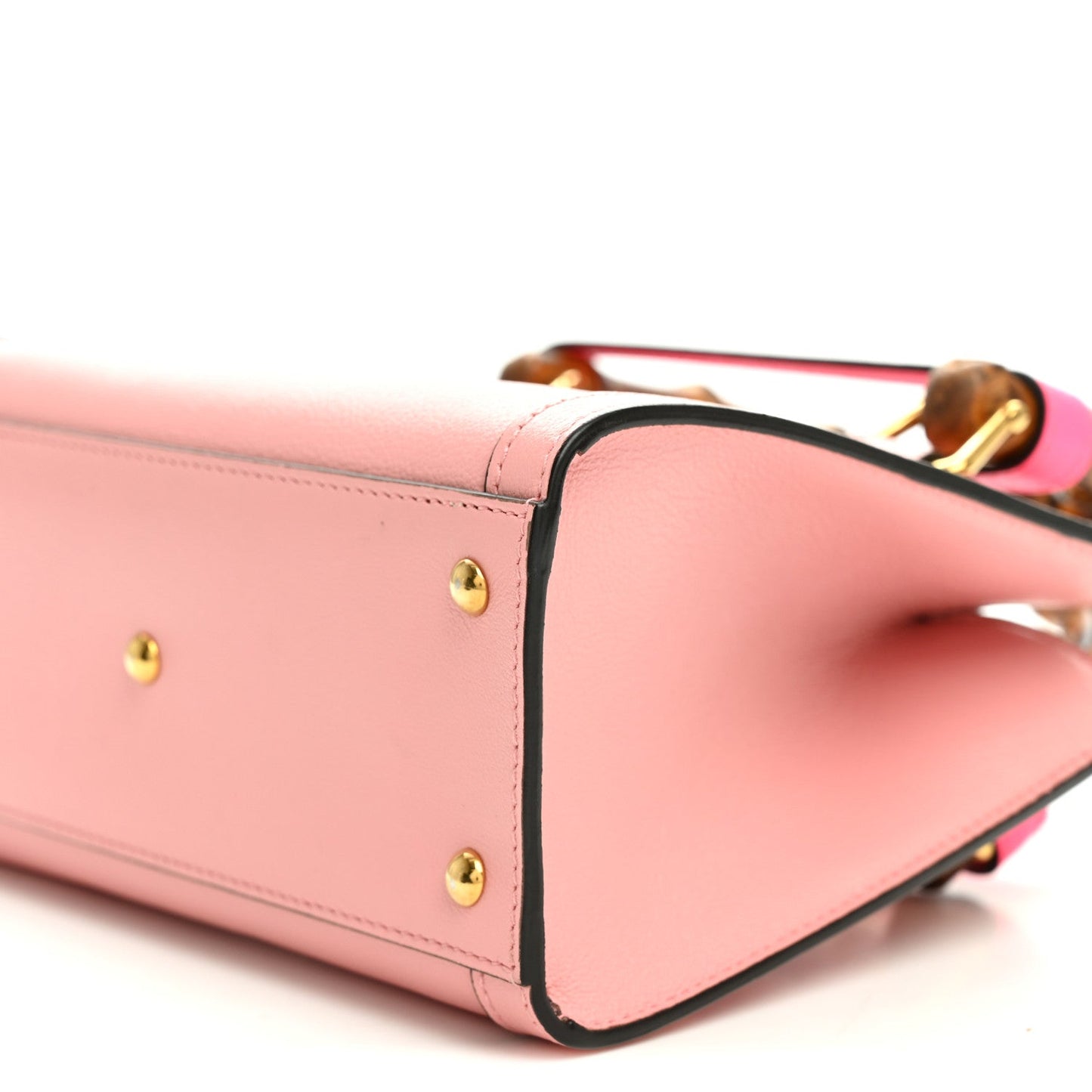 Wonka Grain Calfskin Mini Diana Tote Bag Wild Rose Fuxia Fluo