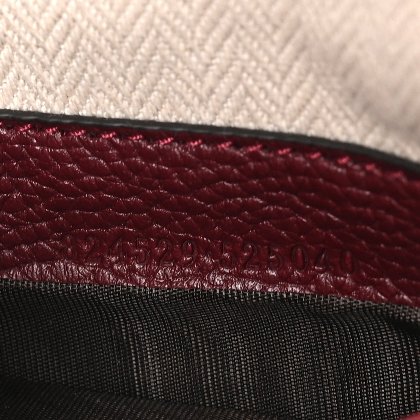 Pebbled Calfskin Mini B Shoudler Bag Burgundy