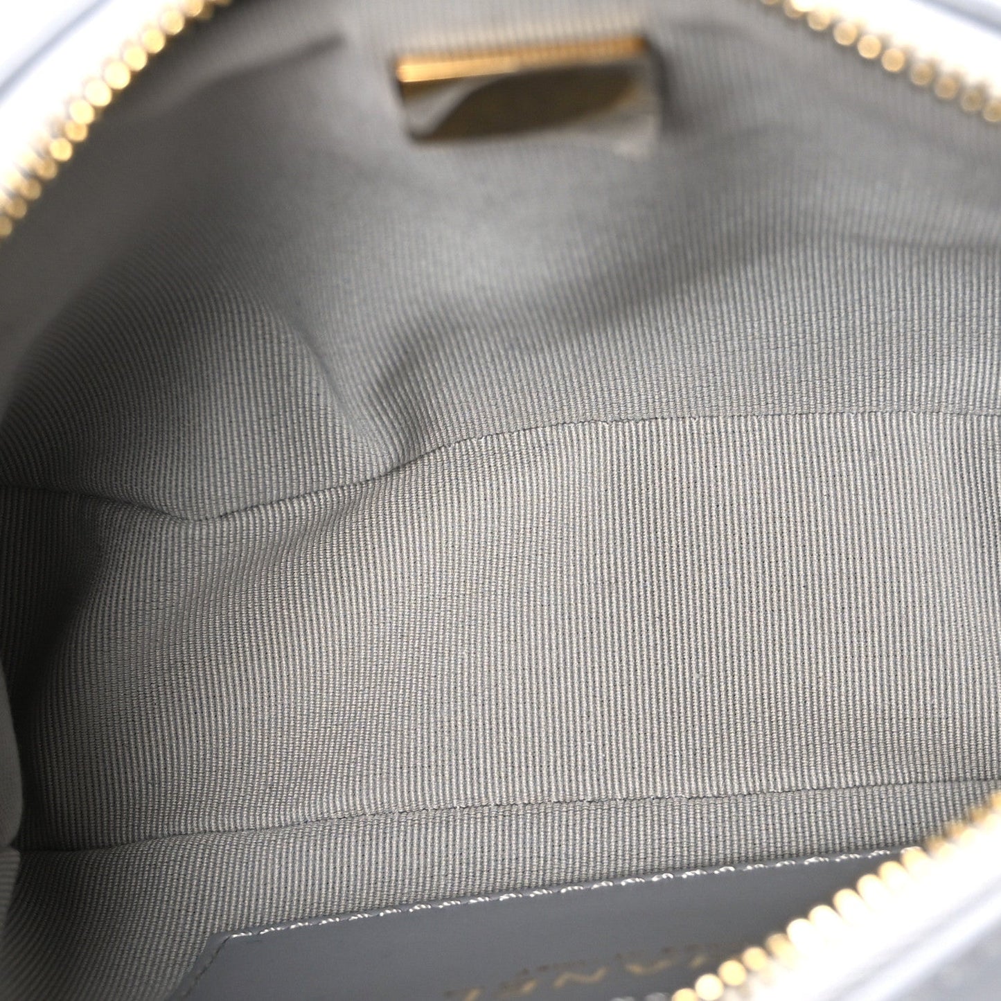Lambskin Quilted Mini Camera Case  Grey