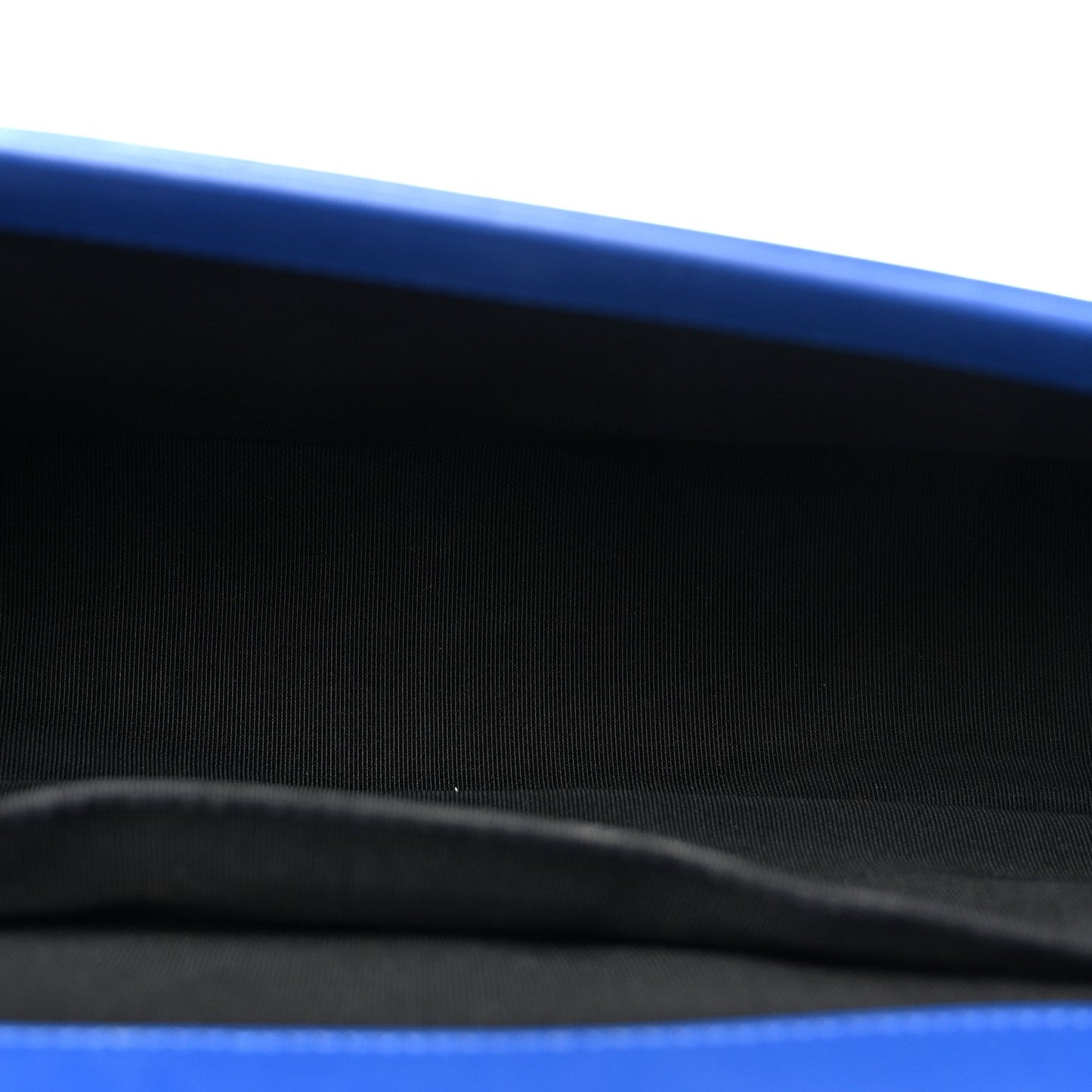Patent Calfskin Quilted Medium Plexiglass Boy Flap Blue