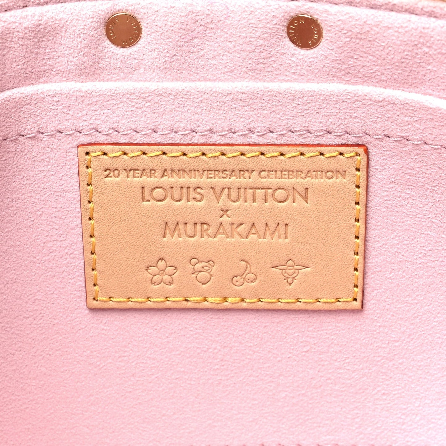 LV X TM Monogram Cherry Blossom Pochette Accessories Sakura Brown