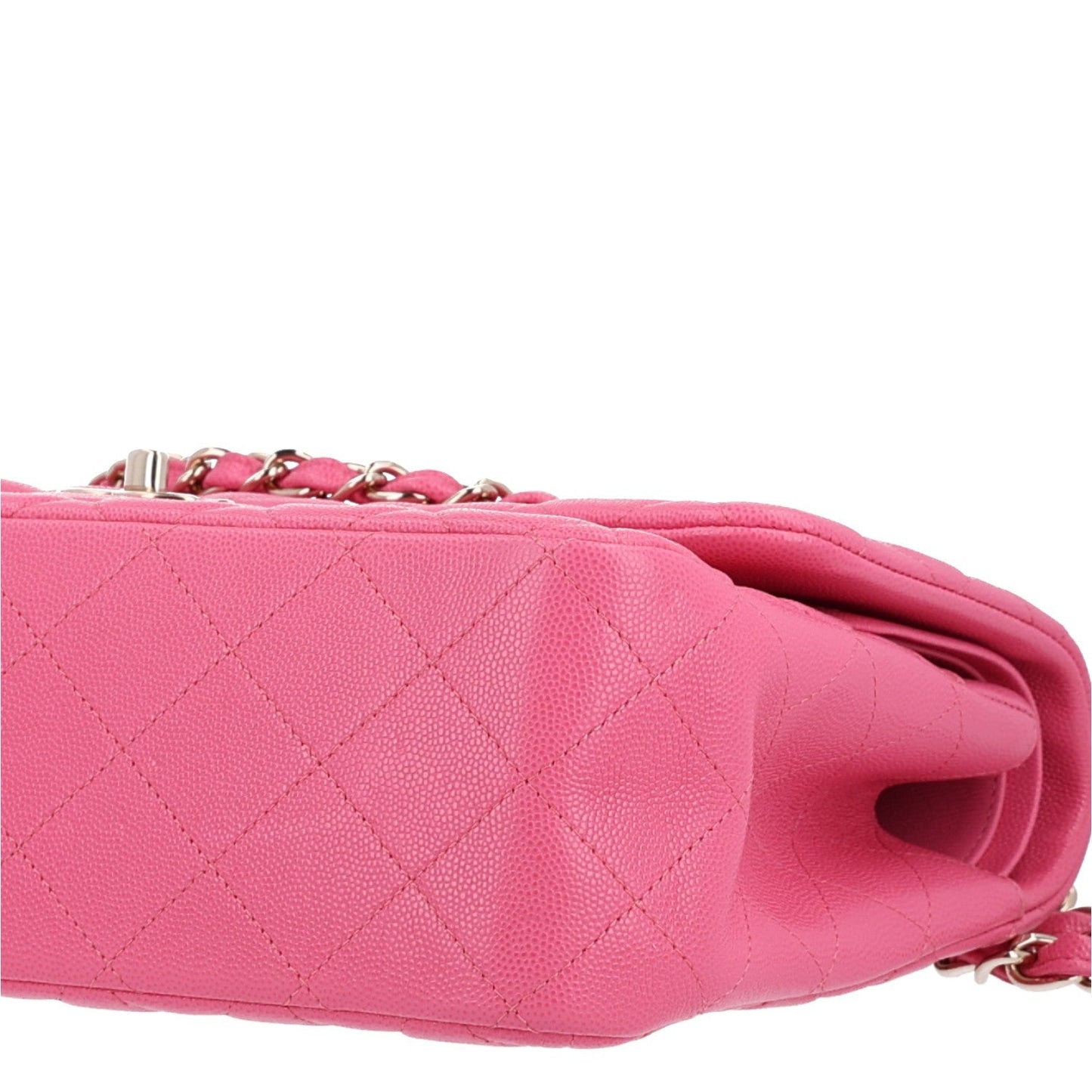 Caviar Quilted Jumbo Double Flap Pink