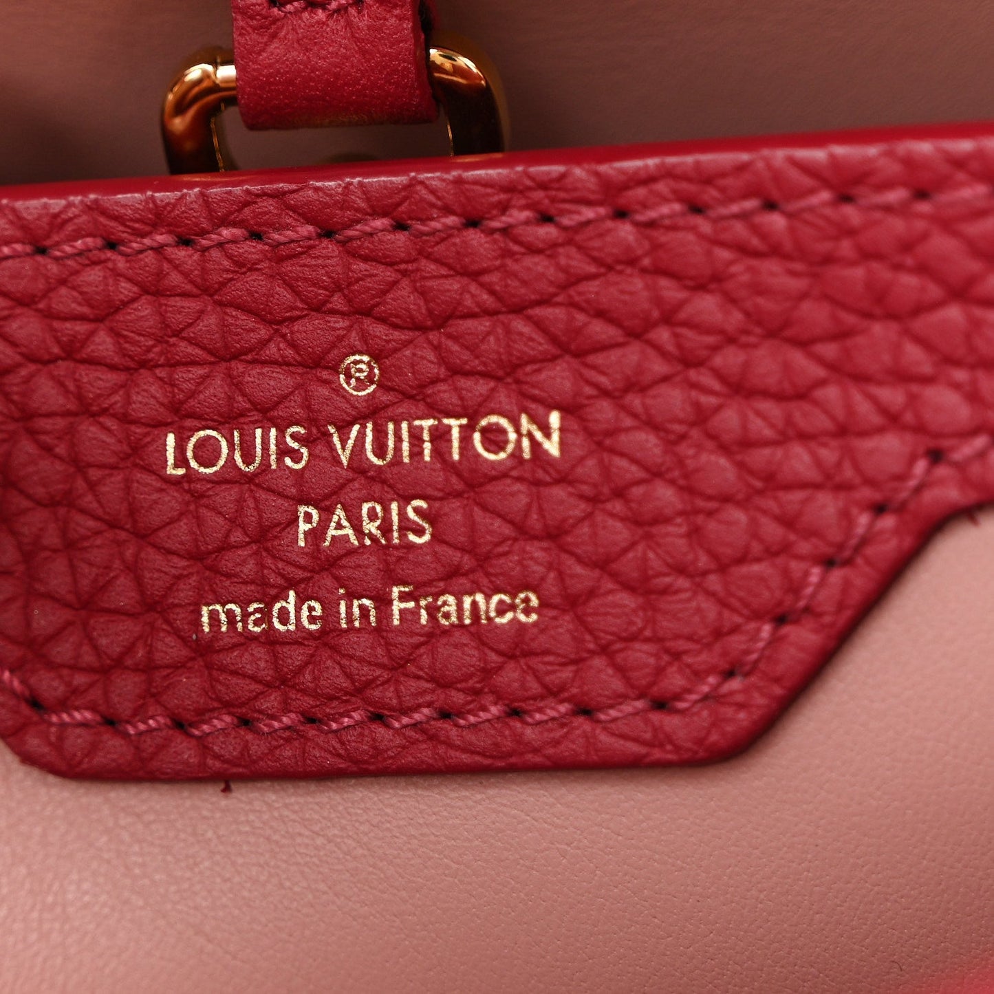 Taurillon Embellished Flower Capucines BB Dark Pink