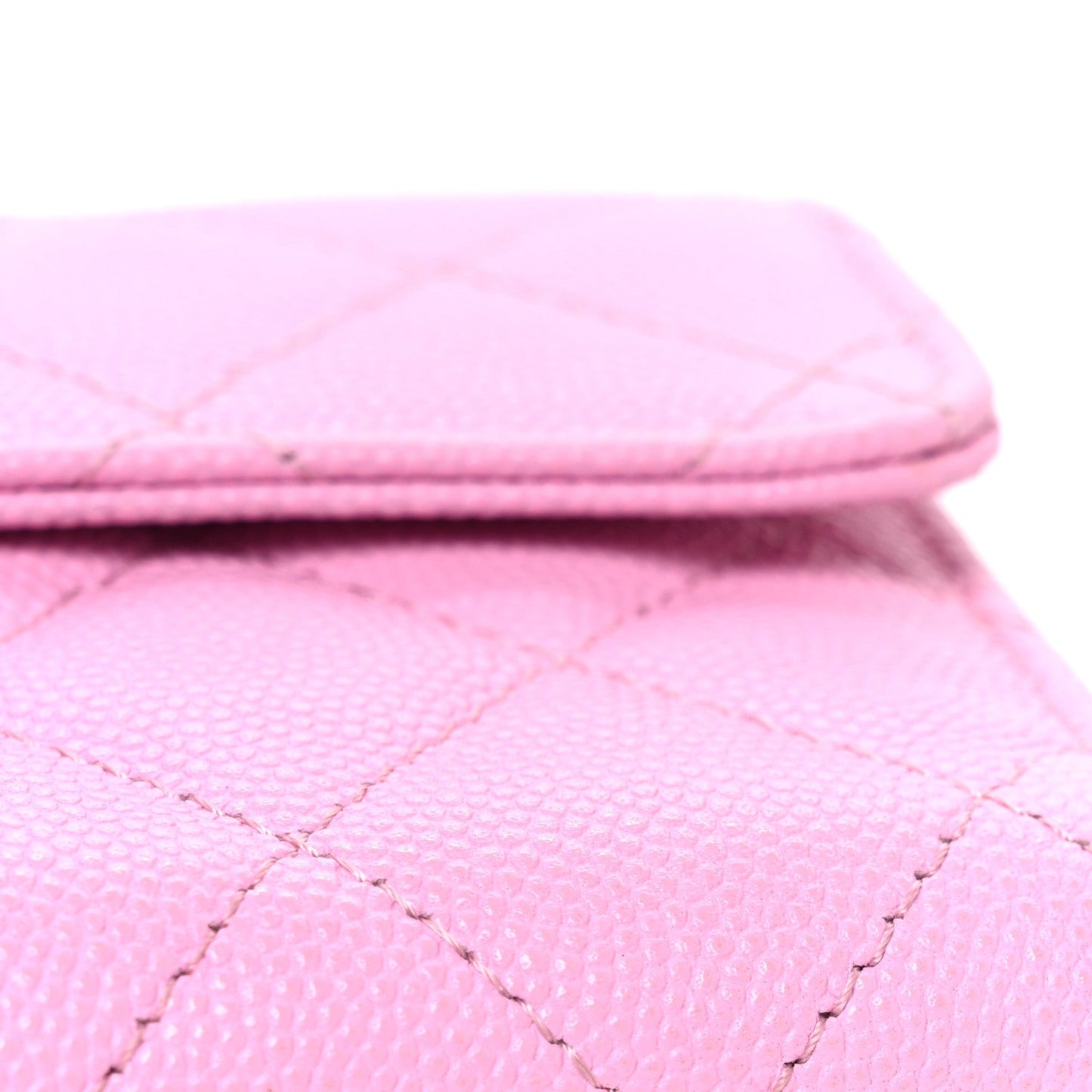 Caviar Quilted Medium Flap Wallet Pink
